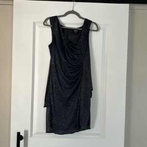 Sparkly black with silver cocktail dress